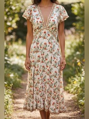 sachin and babi light blue dress MAX STUDIO Plaid Sleeveless Empire Waist Tiered Midi Dress main image 1